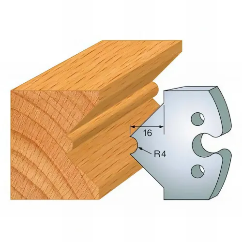 Jeu de 2 contre-fers profilés Ht. 50 mm N°212 Mouchette de 8 mm - 856.212 - Leman