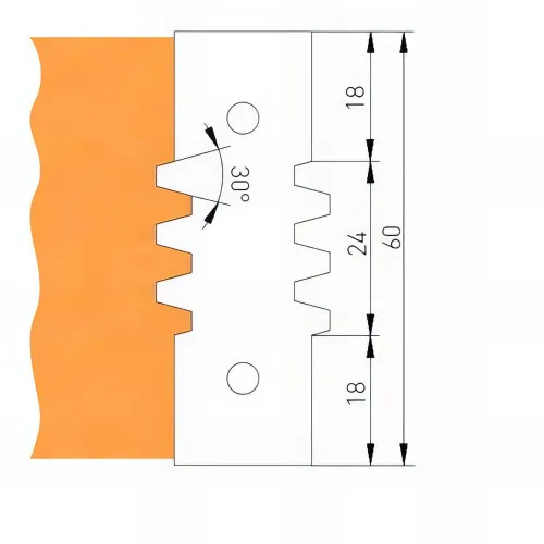 Jeu de 2 plaquettes 3 dents TVF130Z23ZPM pour TVF130