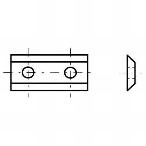 Lot de 10 plaquettes réversibles au carbure KO5 30x12x1,5 mm 2 coupes pour bois - 0030.1215.00 - Leman