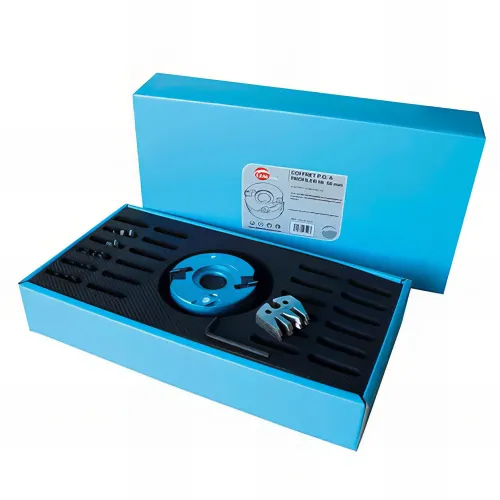 Coffret de porte-outils à profiler D. 100 mm Al. 30 mm Ht. 50 mm et 6 Jeux de fers profilés - 093.50.30.06 - Leman