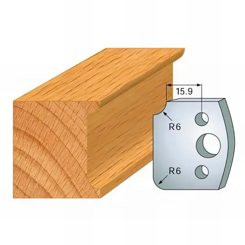 Jeu de 2 fers profilés acier Ht. 40 mm N°173 Fer R.6 mm - 800.173 - Leman