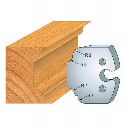 Jeu de 2 fers profilés acier Ht. 50 mm N°207 Multi-moulure - 855.207 - Leman