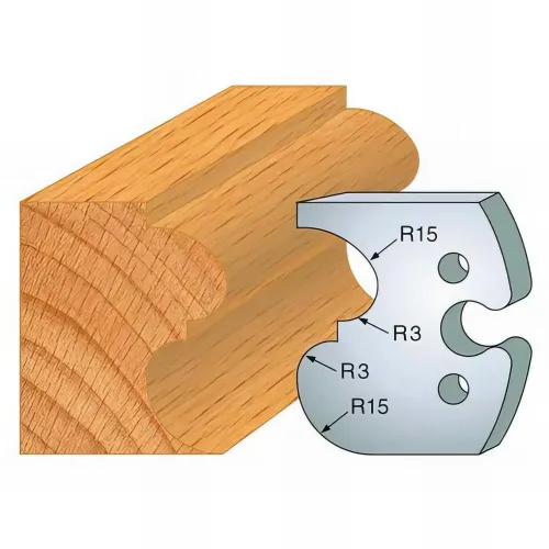 Jeu de 2 fers profilés acier Ht. 50 mm N°216 Bec de corbin et Scotie - 855.216 - Leman