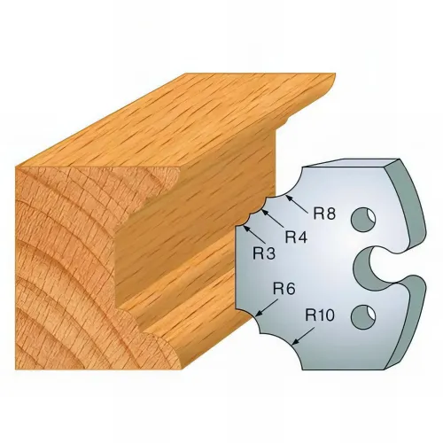 Jeu de 2 fers profilés acier Ht. 50 mm N°220 1/4 rond multiple - 855.220 - Leman