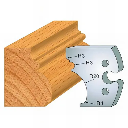 Jeu de 2 fers profilés acier Ht. 50 mm N°243 Moulure grand cadre style Régence - 855.243 - Leman