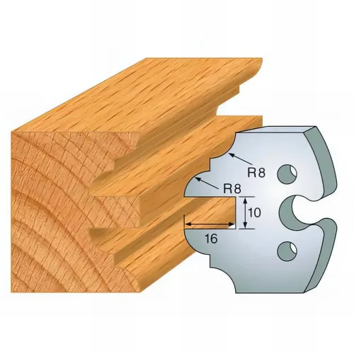 Jeu de 2 fers profilés acier Ht. 50 mm N°250 Contre-profil double parement - 855.250 - Leman