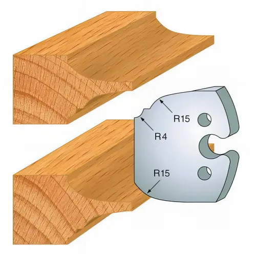 Jeu de 2 fers profilés acier Ht. 50 mm N°252 Plate-bande double - 855.252 - Leman