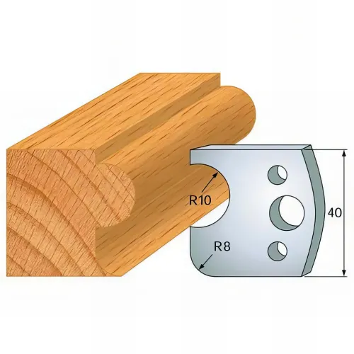 Jeu de 2 fers profilés acier Ht. 40 mm N°004 Boudin - 800.004 - Leman