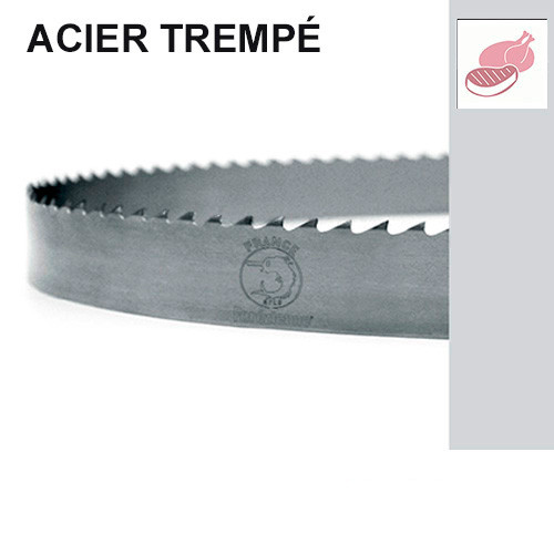 Lame de scie à ruban alimentaire PAE 2020 x 16 x 0,5 x 6 mm - Acier C85 denture trempée - Forézienne